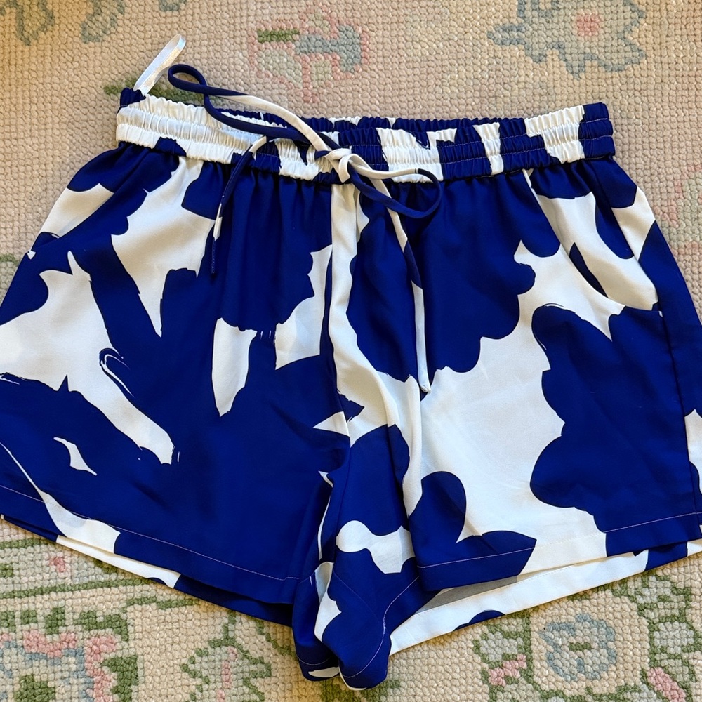 CROSBY by Mollie Burch Blue and White Women's Shorts